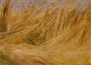 Corn Field by Wlodzimierz Tetmajer Oil Painting