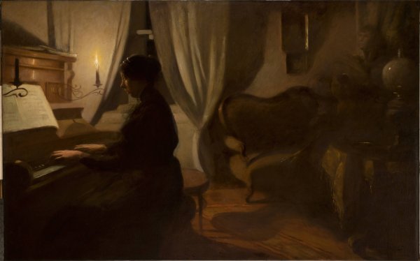 Old Song  by Wlodzimierz Tetmajer - Hand-Painted Oil Painting Reproduction