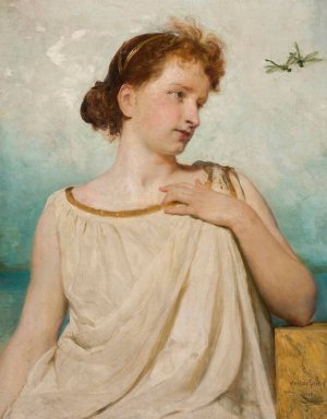 Portrait of Irena Solska nee PoSwik by Wojciech Gerson Oil Painting