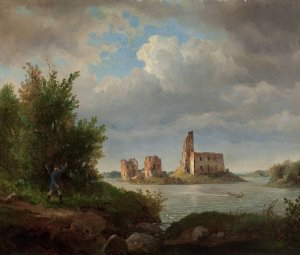Ruins of the Trakai Island Castle by Wojciech Gerson Oil Painting