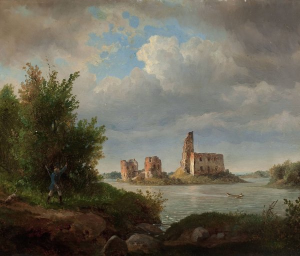 Main Product Photo of Ruins of the Trakai Island Castle  Painting by Wojciech Gerson