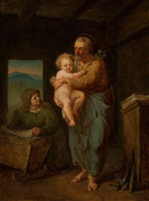 St. Joseph with Jesus and St. Anne by Wojciech Gerson Oil Painting