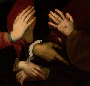 Studies of hands by Wojciech Gerson Oil Painting