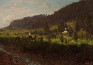 Submontane landscape by Wojciech Gerson Oil Painting