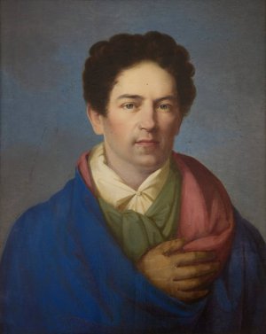 Portrait of Karol Teodor Soczynski by Wojciech Korneli Stattler Oil Painting