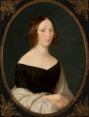 Portrait of Mrs. Mikulinska by Wojciech Korneli Stattler Oil Painting