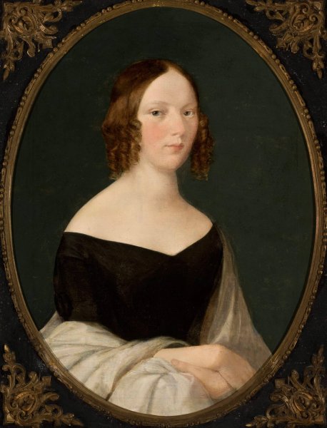 Portrait of Mrs. Mikulinska  by Wojciech Korneli Stattler - Hand-Painted Oil Painting Reproduction