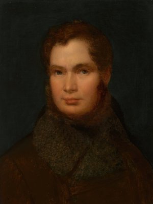 Self-Portrait by Wojciech Korneli Stattler Oil Painting