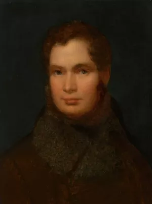Self-Portrait by Wojciech Korneli Stattler Oil Painting