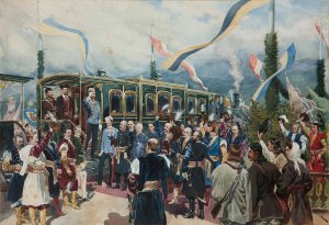 Farewell of the Emperor in lupkow by Wojciech Kossak Oil Painting