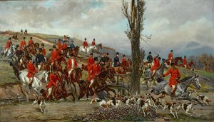 Imperial hunting in Godollo by Wojciech Kossak Oil Painting