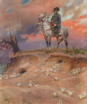 Napoleon auf dem Schlachtfeld by Wojciech Kossak Oil Painting