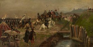 Parade of the Austrian troops before King Jan Sobieski by Wojciech Kossak Oil Painting