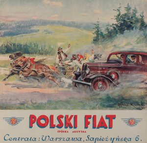 Polski Fiat Spolka Akcyjna ; Centrala; Warszawa, Sapiezynska 6 by Wojciech Kossak Oil Painting