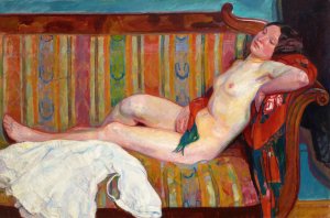 Model by Wojciech Weiss Oil Painting