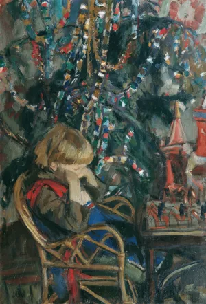 Weihnachten by Wojciech Weiss Oil Painting