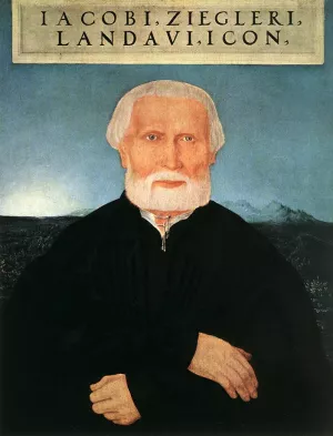 Portrait of Jacob Ziegler painting by Wolfgang Huber