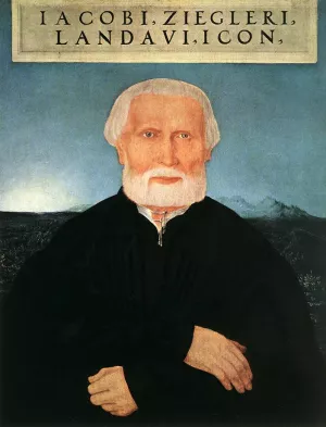 Portrait of Jacob Ziegler by Wolfgang Huber Oil Painting