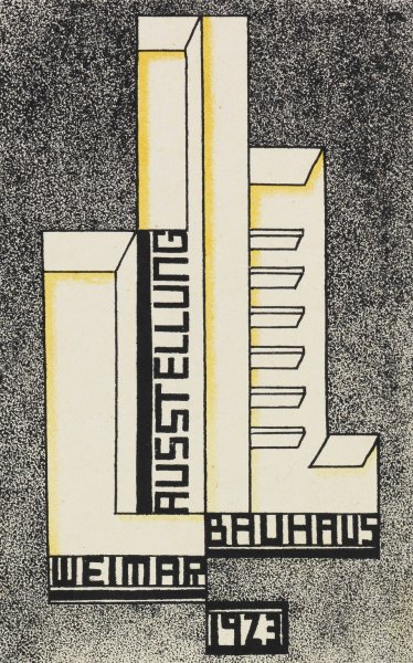 Main Product Photo of Bauhaus-Postkarte  Painting by Wolfgang Molnar