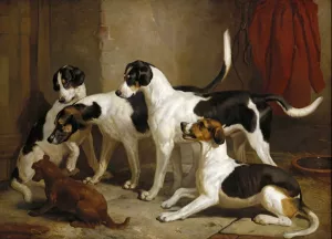 The Puckeridge Foxhounds painting by Thomas Woodward