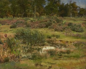 A Study Made in the Sheep Pasture at Namen by Worthington Whittredge Oil Painting