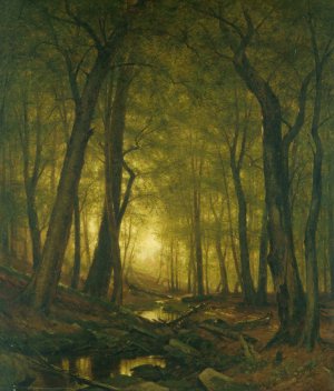Evening in the Woods by Worthington Whittredge Oil Painting