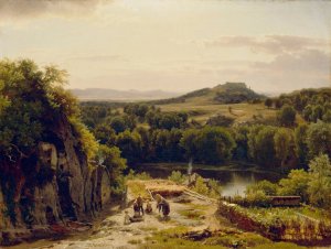 Landscape in the Harz Mountains by Worthington Whittredge Oil Painting