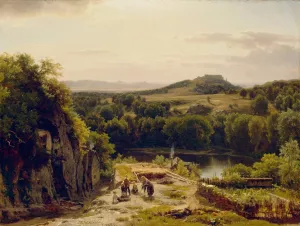 Landscape in the Harz Mountains by Worthington Whittredge Oil Painting