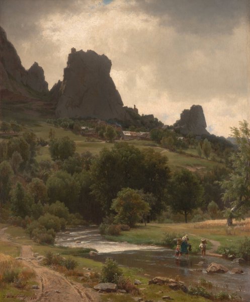 Summer Pastorale  by Worthington Whittredge - Hand-Painted Oil Painting Reproduction