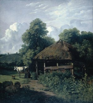 Farm Building in Gelderland by Wouter Johannes Van Troostwijk Oil Painting