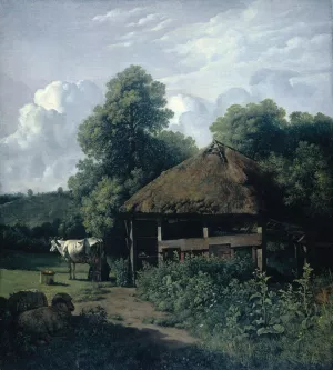 Farm Building in Gelderland by Wouter Johannes Van Troostwijk Oil Painting