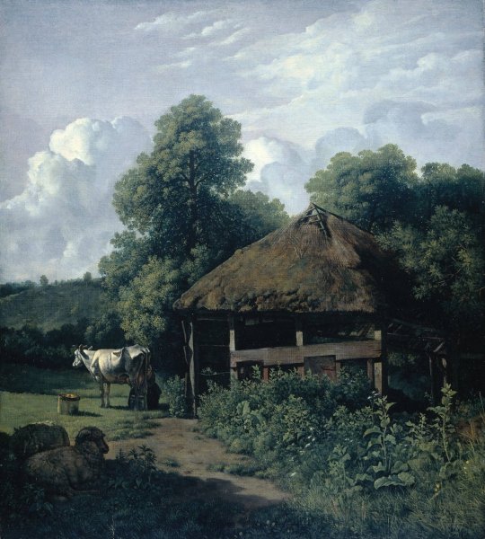 Farm Building in Gelderland  by Wouter Johannes Van Troostwijk - Hand-Painted Oil Painting Reproduction
