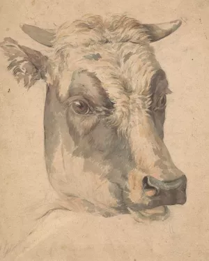 Kop van een koe by Wouter Johannes Van Troostwijk Oil Painting