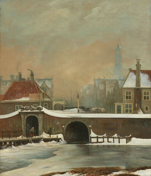 The Raampoortje in Amsterdam  by Wouter Johannes Van Troostwijk - Hand-Painted Oil Painting Reproduction