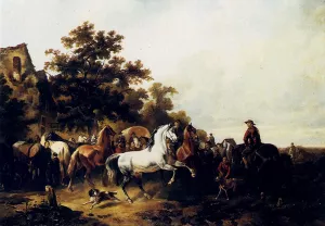 The Horse Fair by Wouter Verschuur - Oil Painting Reproduction