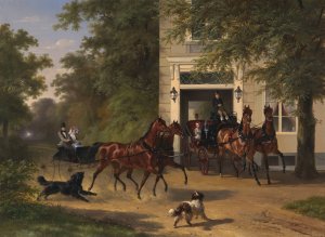 August Belmont and Isabel Perry by Wouterus Verschuur Oil Painting