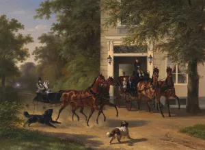 August Belmont and Isabel Perry by Wouterus Verschuur Oil Painting
