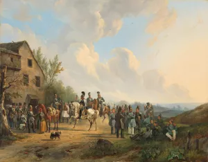 Scene from the Ten Days'Campaign against the Belgian Revolt, August 1831 Oil painting by Wouterus Verschuur
