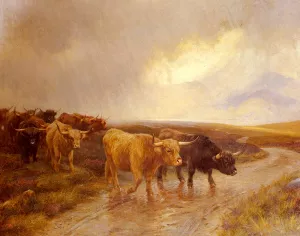 Highland Cattle painting by Wright Barker