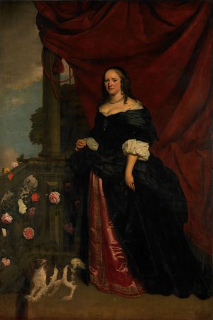 Portrait of a Woman, probably Sophia Anna van Pipenpoy by Wybrand De Geest Oil Painting