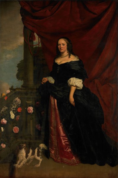 Portrait of a Woman, probably Sophia Anna van Pipenpoy  by Wybrand De Geest - Hand-Painted Oil Painting Reproduction