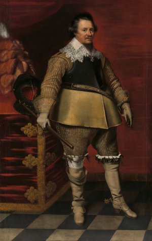 Portrait of Ernst Casimir I, Count of Nassau-Dietz by Wybrand De Geest Oil Painting