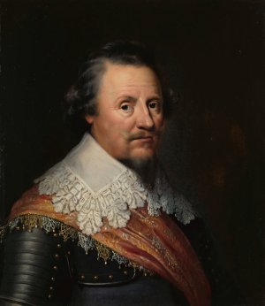 Portrait of Ernst Casimir I by Wybrand De Geest Oil Painting
