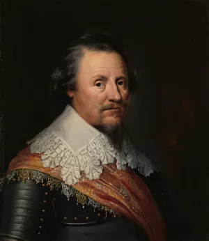 Portrait of Ernst Casimir I by Wybrand De Geest Oil Painting