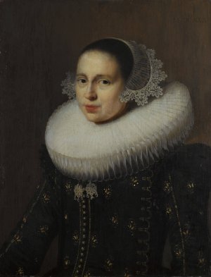 Portrait of Hendrickje Uylenburgh by Wybrand De Geest Oil Painting