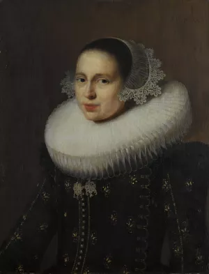 Portrait of Hendrickje Uylenburgh by Wybrand De Geest Oil Painting