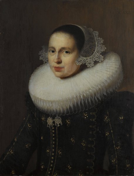 Portrait of Hendrickje Uylenburgh  by Wybrand De Geest - Hand-Painted Oil Painting Reproduction