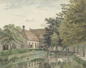 Gezicht op de buitenplaats Watergoor bij Nijkerk by Wybrand Hendriks Oil Painting