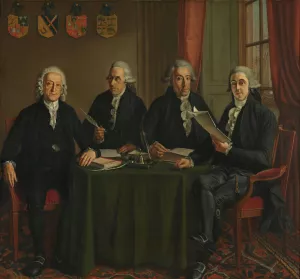The Four Chief Commissioners of the Amsterdam Harbor Works by Wybrand Hendriks The Four Chief Commissioners of the Amsterdam Harbor Works by Wybrand Hendriks Oil Painting