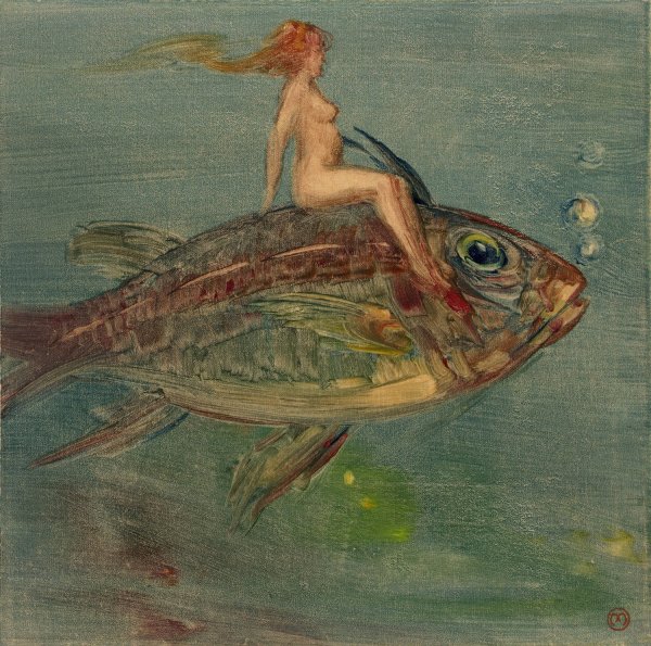 Main Product Photo of Valkyrie of the Sea  Painting by Xavier Martinez